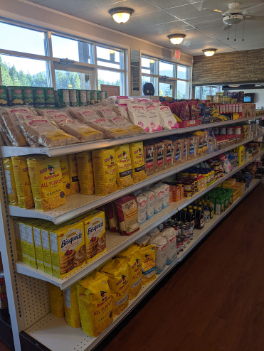 Flour and sugar at the Gold River Co-op.