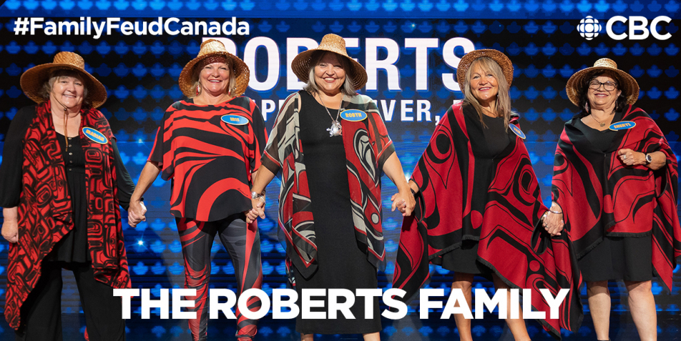 The Roberts family dressed to the nines on Family Feud.